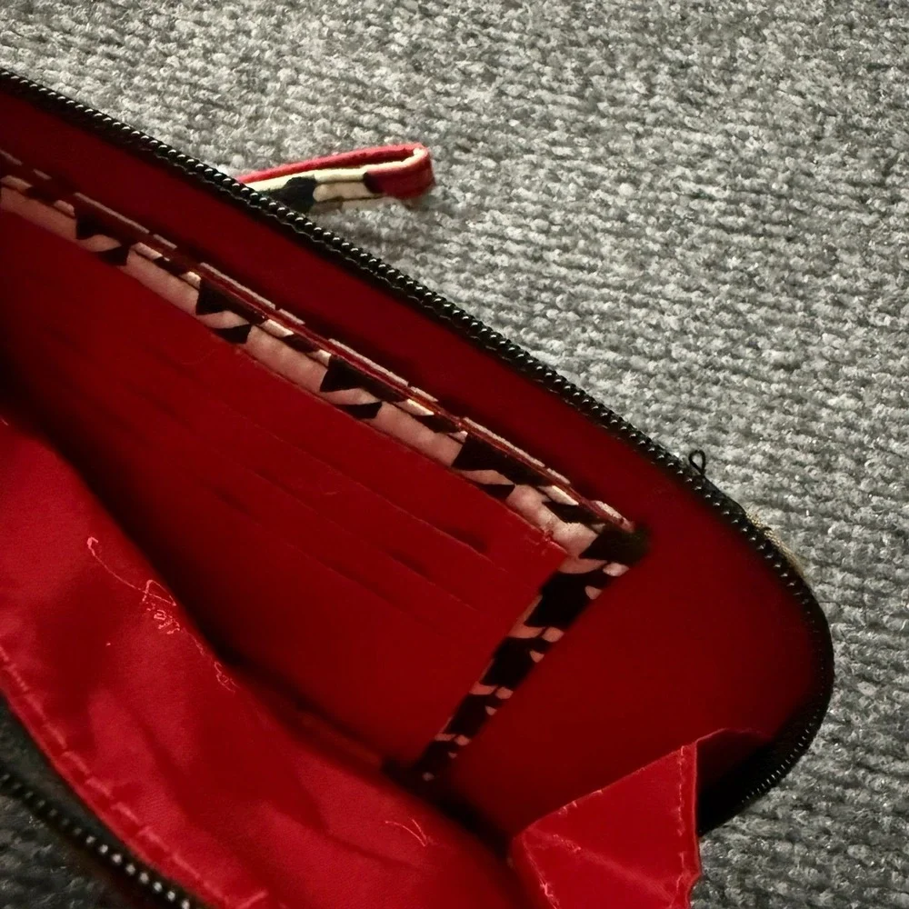 Vera Bradley Wristlet Wallet Red Bittersweet Floral Quilted‎ Card Holder Hippie - Picture 4 of 9